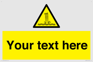 Custom warning artificial waterfall